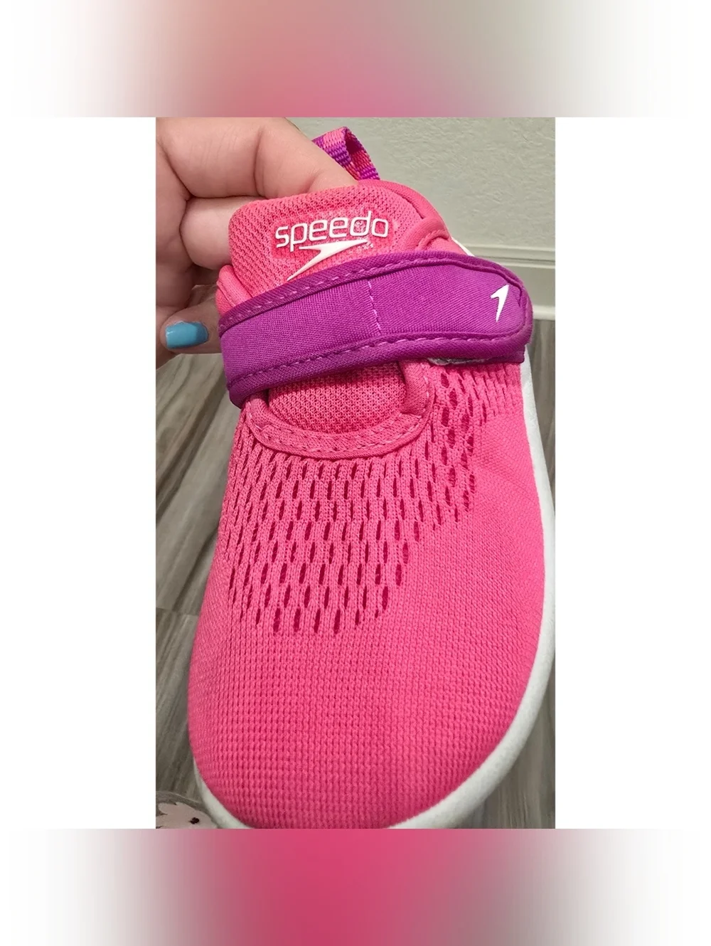 Speedo Water Shoes Pink Purple Kids Swim Beach Pool Shoes Size Medium